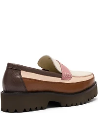 Marc Nolan Women's Ms. Adler Leather Lug Penny Loafers