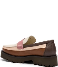 Marc Nolan Women's Ms. Adler Leather Lug Penny Loafers