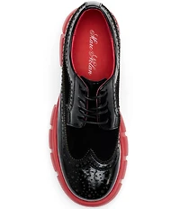 Marc Nolan Women's Ms. Alexander Patent Leather and Suede Wingtip Derby Oxfords
