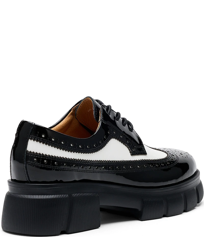 Marc Nolan Women's Ms. Alexander Patent Leather Wingtip Derby Oxfords