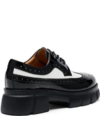 Marc Nolan Women's Ms. Alexander Patent Leather Wingtip Derby Oxfords