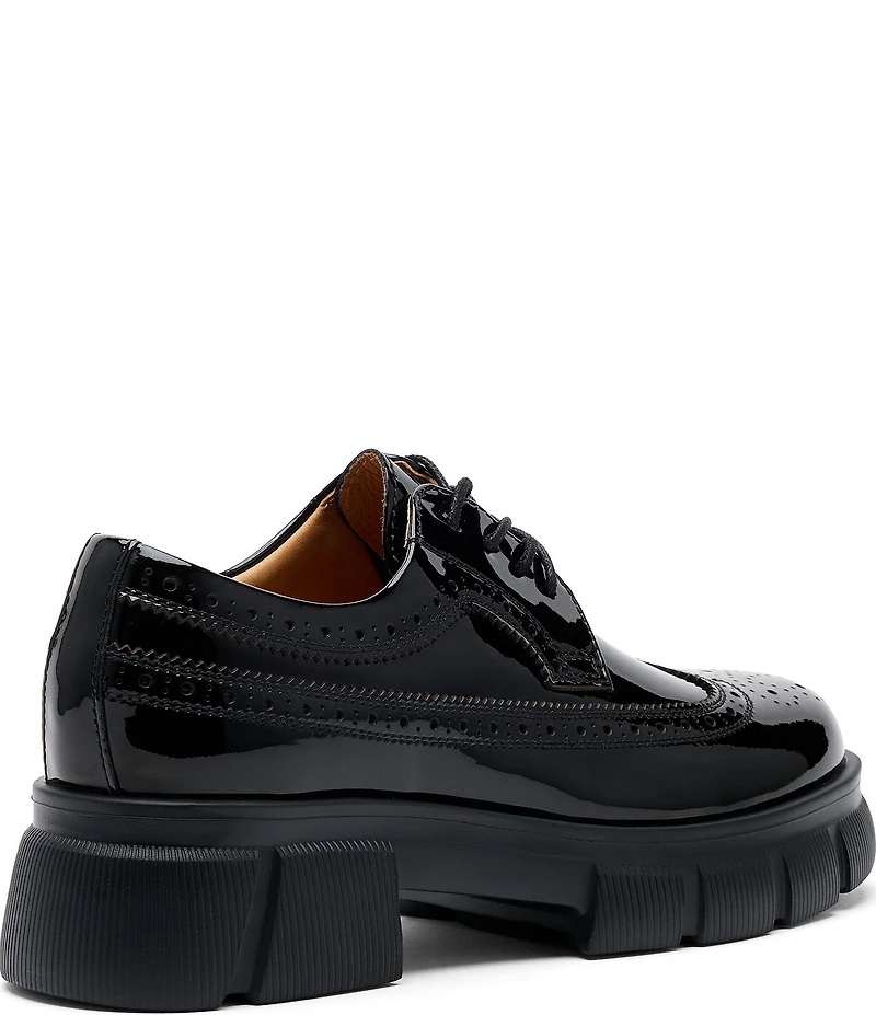 Marc Nolan Women's Ms. Alexander Patent Leather Wingtip Lug Oxfords