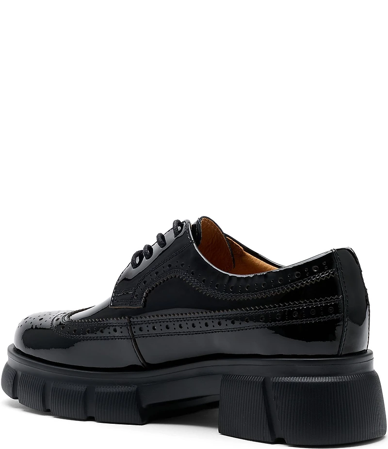 Marc Nolan Women's Ms. Alexander Patent Leather Wingtip Lug Oxfords