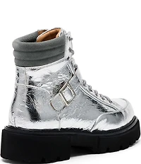 Marc Nolan Women's Ms. Atlas Chrome Patent Leather Strap Booties