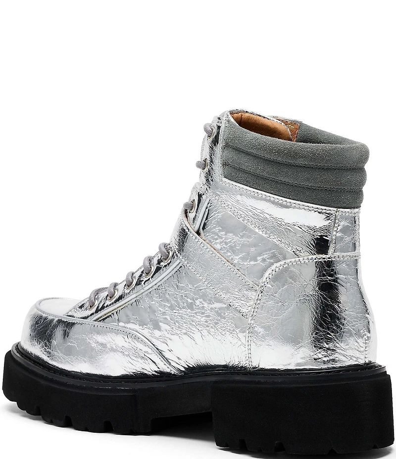 Marc Nolan Women's Ms. Atlas Chrome Patent Leather Strap Booties