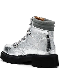 Marc Nolan Women's Ms. Atlas Chrome Patent Leather Strap Booties
