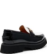 Marc Nolan Women's Ms. Boulevard Patent Leather Bit Buckle Platform Loafers