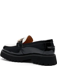 Marc Nolan Women's Ms. Boulevard Patent Leather Bit Buckle Platform Loafers