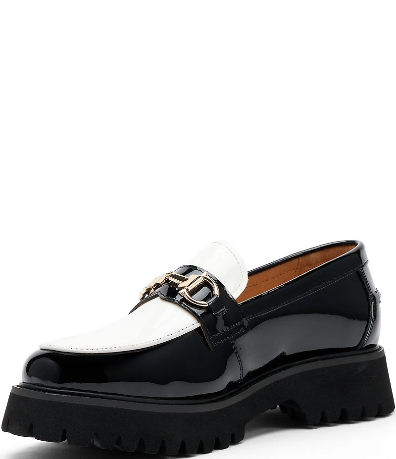 Marc Nolan Women's Ms. Boulevard Patent Leather Bit Buckle Platform Loafers