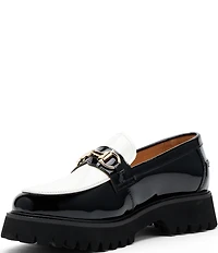Marc Nolan Women's Ms. Boulevard Patent Leather Bit Buckle Platform Loafers