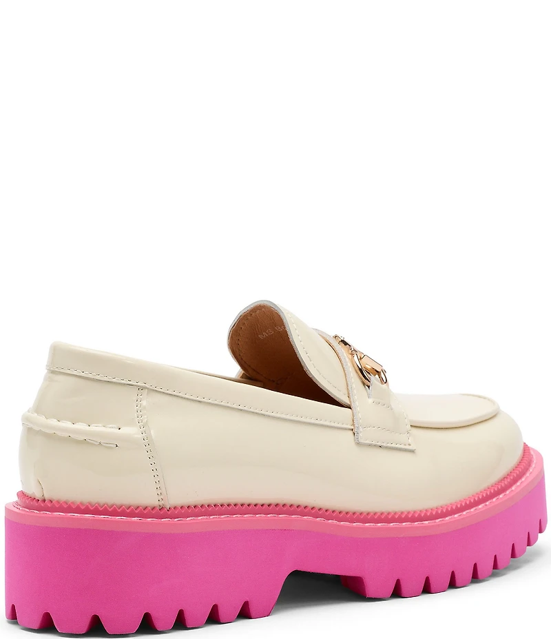 Marc Nolan Women's Ms. Boulevard Patent Leather Bit Buckle Platform Loafers