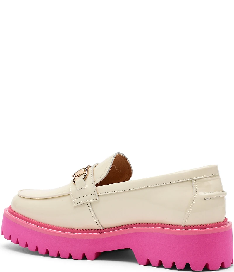 Marc Nolan Women's Ms. Boulevard Patent Leather Bit Buckle Platform Loafers