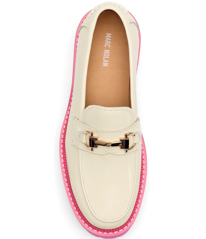 Marc Nolan Women's Ms. Boulevard Patent Leather Bit Buckle Platform Loafers