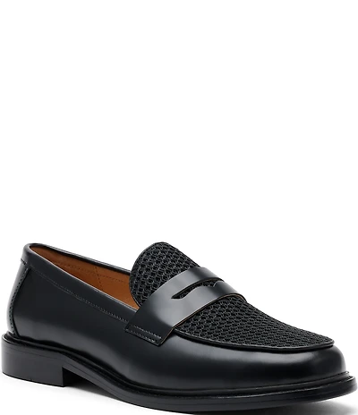 Marc Nolan Women's Ms. Calum Leather and Mesh Penny Loafers