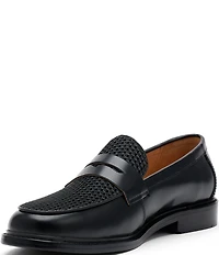 Marc Nolan Women's Ms. Calum Leather and Mesh Penny Loafers