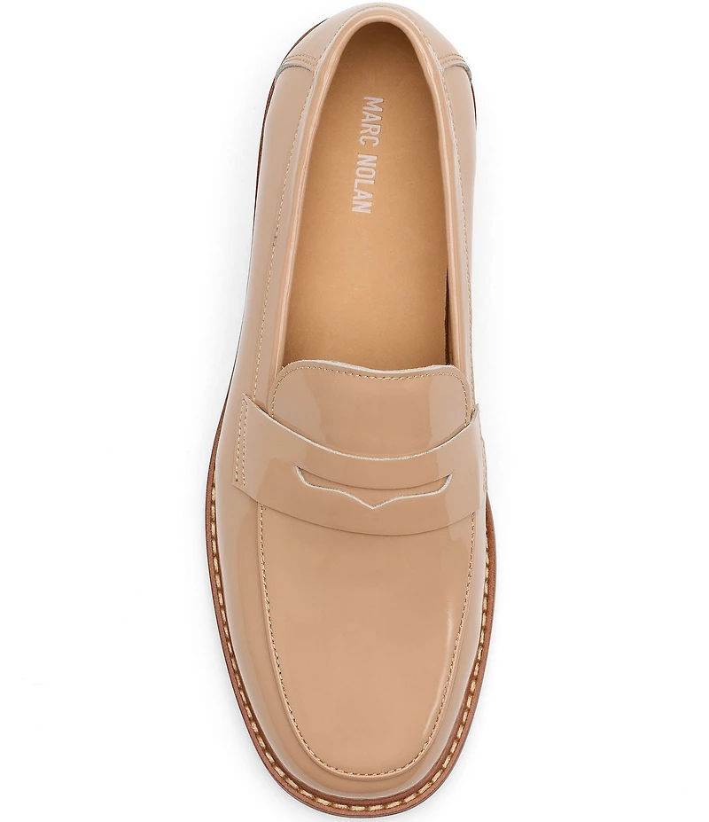 Marc Nolan Women's Ms. Calum Patent Leather Penny Loafers