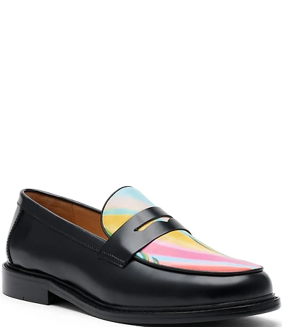 Marc Nolan Women's Ms. Calum Watercolor Leather Penny Loafers