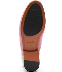 Marc Nolan Women's Ms. Del Croco Embossed Suede Shearling Penny Loafer Mules