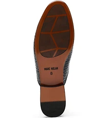 Marc Nolan Women's Ms. Del Sol Croco Print Leather Bit Buckle Loafer Mules