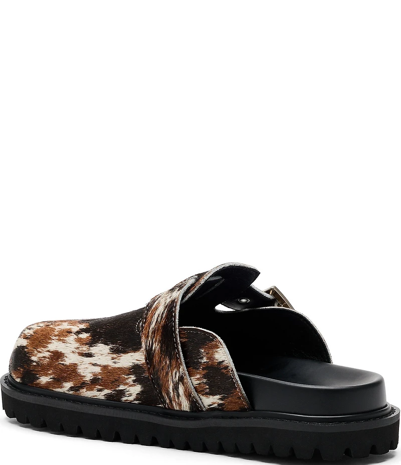 Marc Nolan Women's Ms. Shiloh Cow Print Hair Calf Clogs