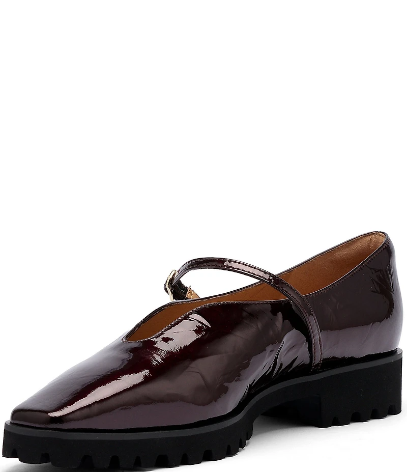Marc Nolan Women's Roxie Smooth Patent Leather Lug Mary Janes