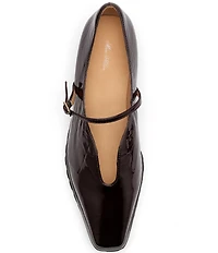 Marc Nolan Women's Roxie Smooth Patent Leather Lug Mary Janes