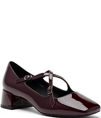 Marc Nolan Women's Ruby Patent Leather Mary Jane Block Heel Pumps
