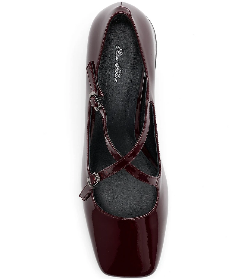 Marc Nolan Women's Ruby Patent Leather Mary Jane Block Heel Pumps