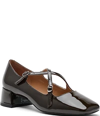 Marc Nolan Women's Ruby Patent Leather Mary Jane Block Heel Pumps