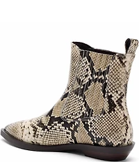 Marc Nolan Women's Savannah Python Print Leather Ankle Boots