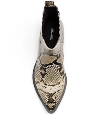 Marc Nolan Women's Savannah Python Print Leather Ankle Boots