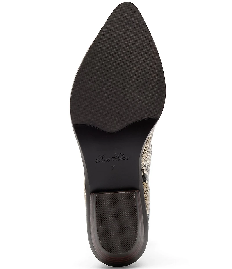 Marc Nolan Women's Savannah Python Print Leather Ankle Boots