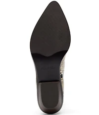 Marc Nolan Women's Savannah Python Print Leather Ankle Boots