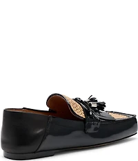Marc Nolan Women's Simone Patent Leather and Raffia Tassel Loafers