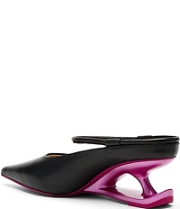 Marc Nolan Women's Sophia Leather Strap Architectural Heel Mules