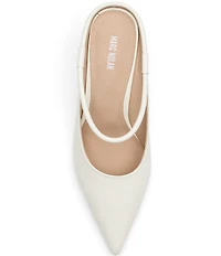 Marc Nolan Women's Sophia Leather Strap Architectural Heel Mules