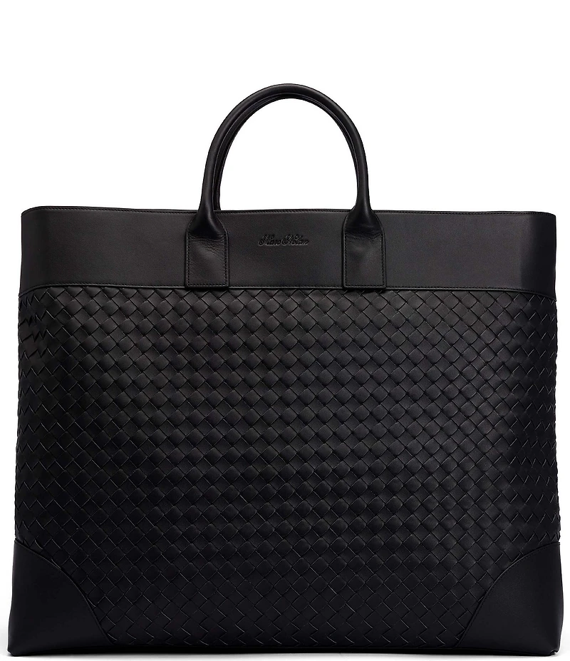 Marc Nolan Woven Calfskin Leather Weekender Bag