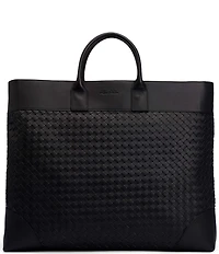 Marc Nolan Woven Calfskin Leather Weekender Bag