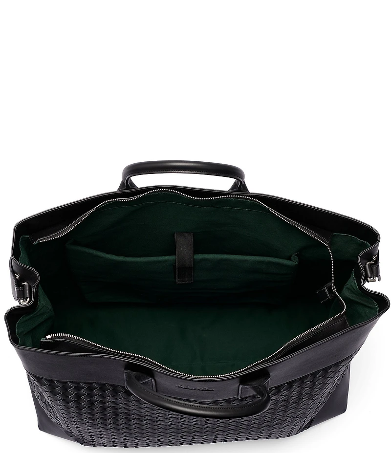 Marc Nolan Woven Calfskin Leather Weekender Bag