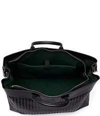 Marc Nolan Woven Calfskin Leather Weekender Bag