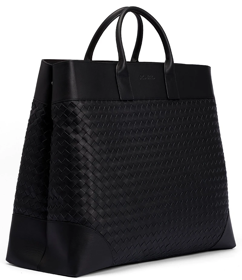 Marc Nolan Woven Calfskin Leather Weekender Bag