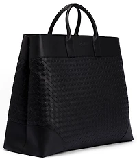 Marc Nolan Woven Calfskin Leather Weekender Bag