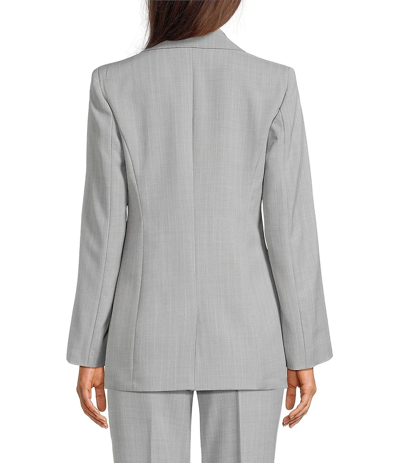 Marella Canzone Grey Stretch Double Breasted Blazer