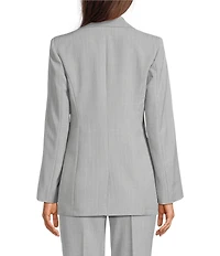Marella Canzone Grey Stretch Double Breasted Blazer