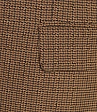Marella Cerreto Wool Blend Plaid Notch Lapel Long Sleeve Blazer