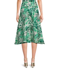 Marella Coordinating Ospite Foliage Printed Linen Skirt