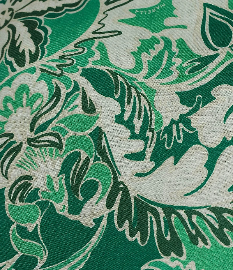 Marella Coordinating Woven Quinto Emerald Printed Linen Sleeveless Canvas Top