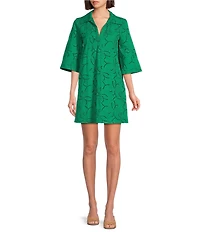 Marella Emerald V-Neck Short Sleeve Shift Dress