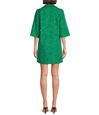 Marella Emerald V-Neck Short Sleeve Shift Dress