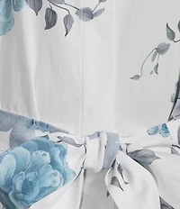 Marella Formica Printed Long Sleeve Belted Maxi Shirt Dress